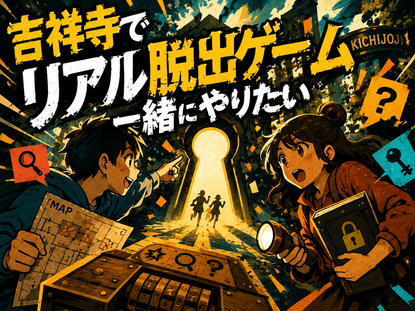 【7/28(火))吉祥寺ミステリー挑戦🔥】リアル脱出ゲーム×アフター飲み会！休日を仲間と満喫企画【6名限定】🎲✨