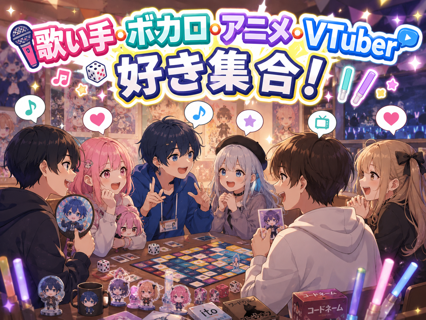 🎤 歌い手・ボカロ・VTuber好き集合！ボドゲ交流会🎲