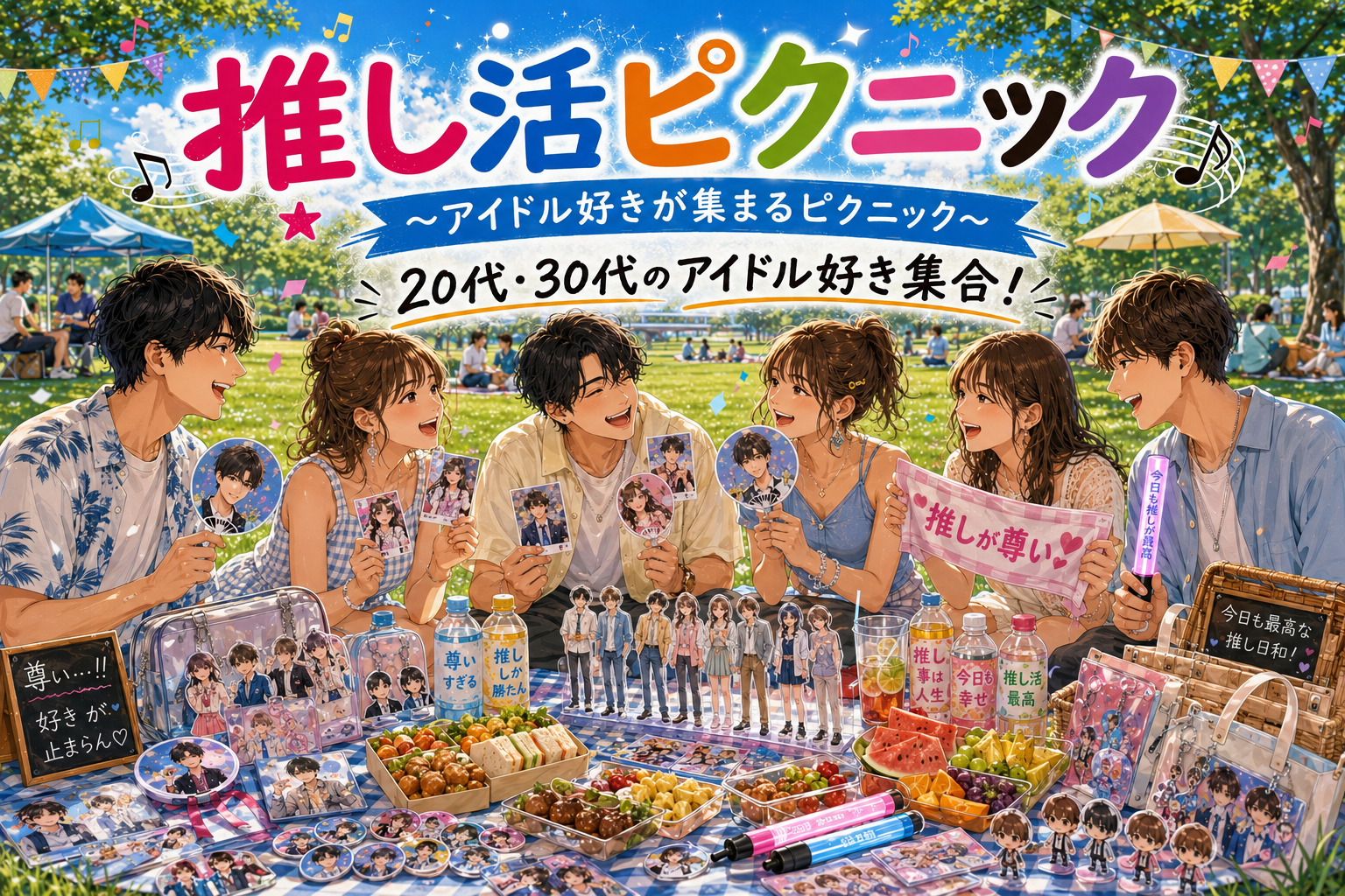 【女性主催】アイドル好き集まれ🎀推し活ピクニック会🍱🥤
