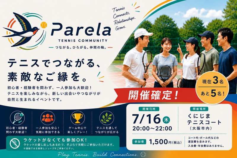 【第2回】ゆるテニ✨初級者歓迎🎾練習とゆる試合