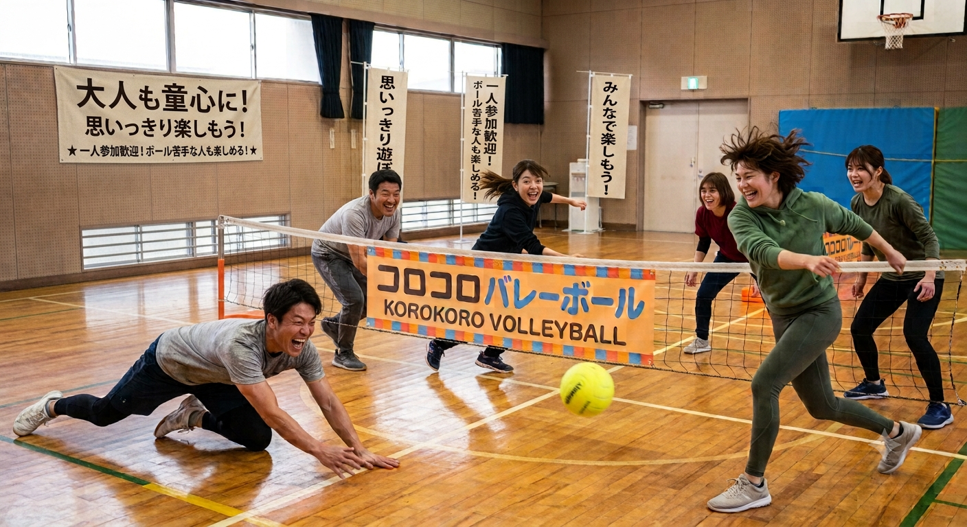 バレーボール×エアホッケー！？童心に帰って楽しむ！「グランド・バレー」