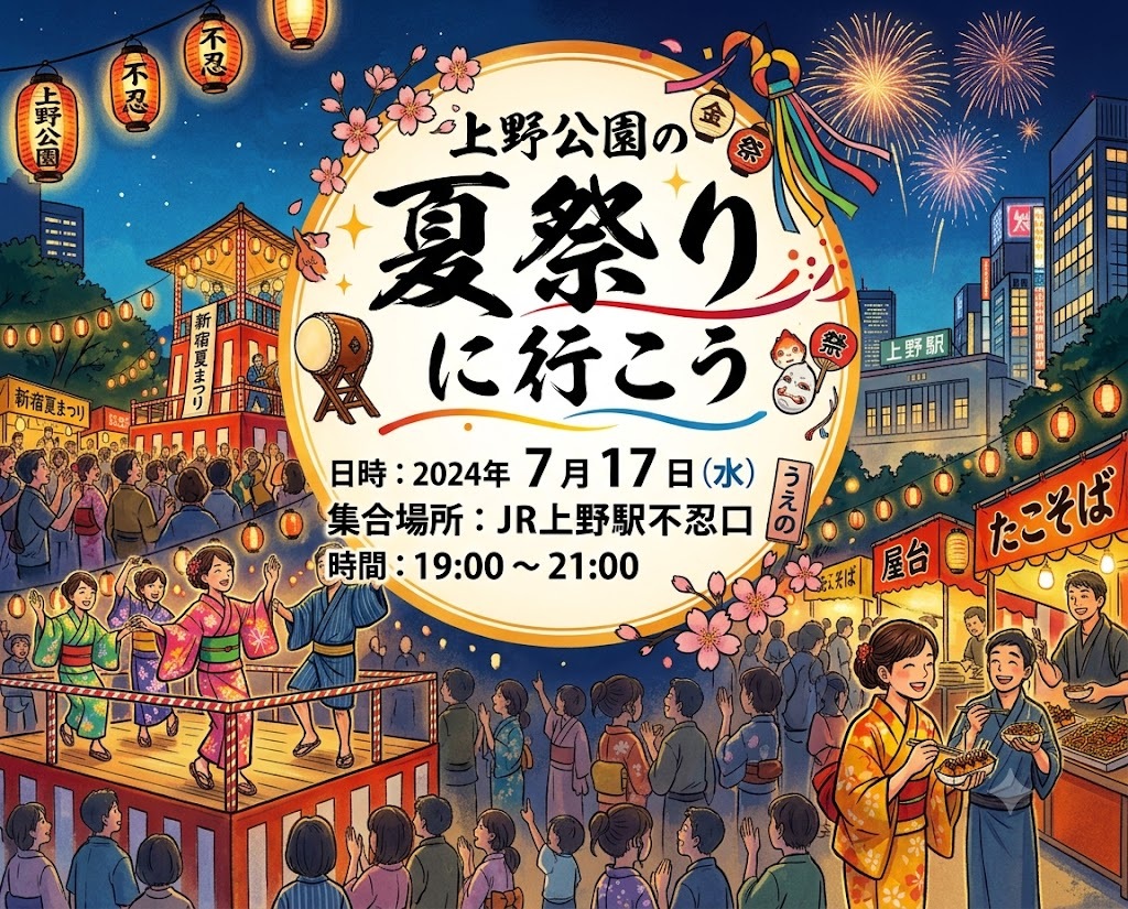 【20代限定】上野公園の夏祭りへ行こう🍧