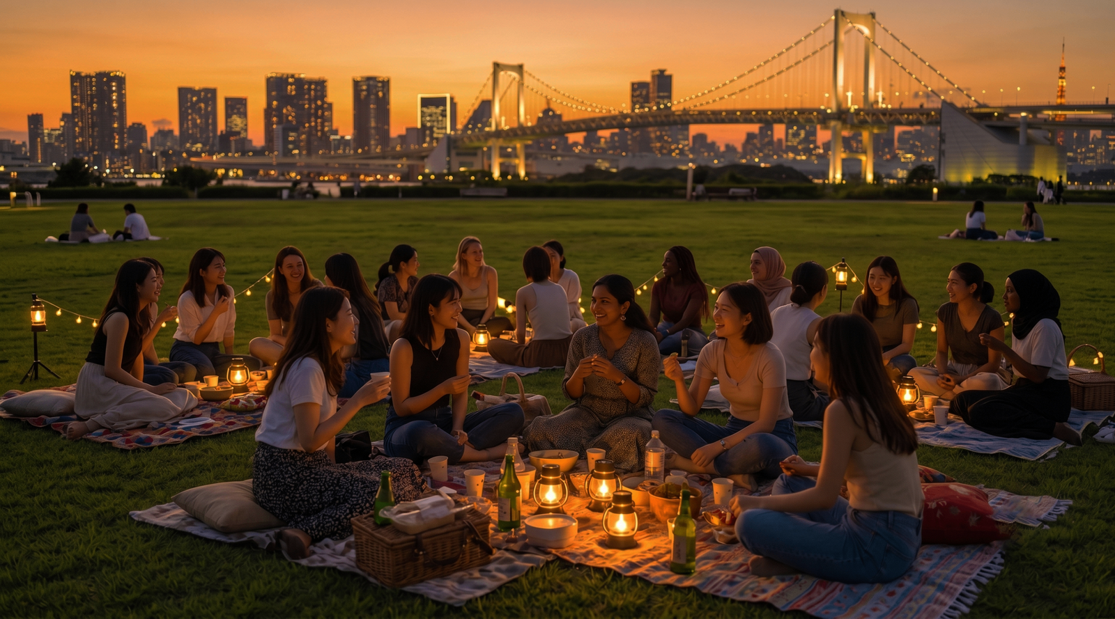 女子限定ナイトピクニック🧺🌅国際交流 英会話