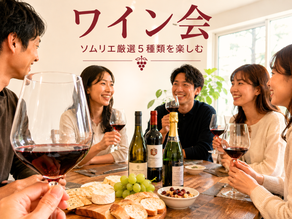 飯田橋🍷ワイン交流会🥖ソムリエ厳選5種類を楽しむ⭐初心者・一人参加歓迎✨