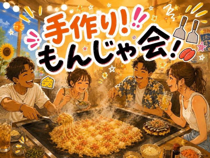 🍻 おひとり参加大歓迎！ゆるっと手作りもんじゃ会 🧀