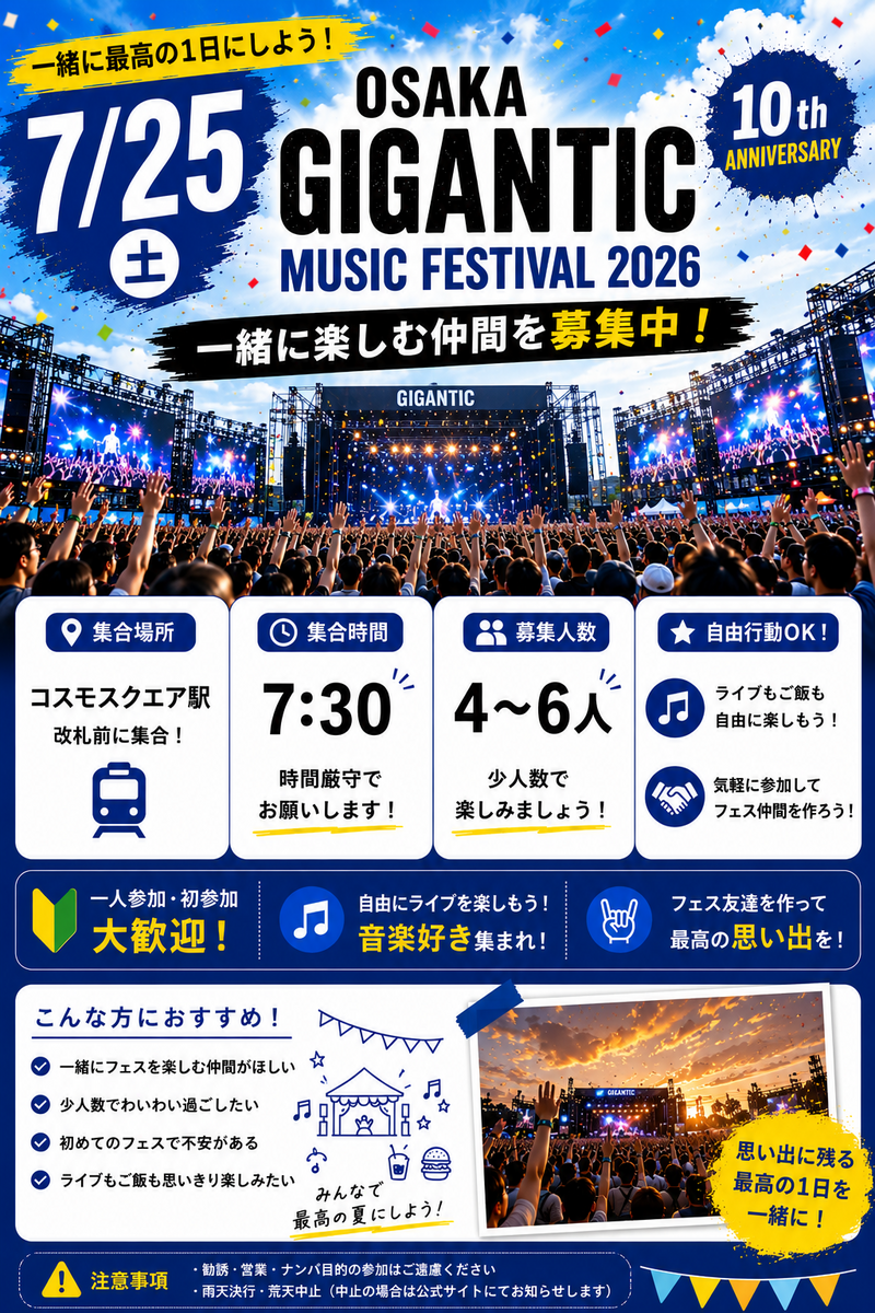 🎸ジャイガ2026（7/25）優里出演！一緒に楽しみませんか？