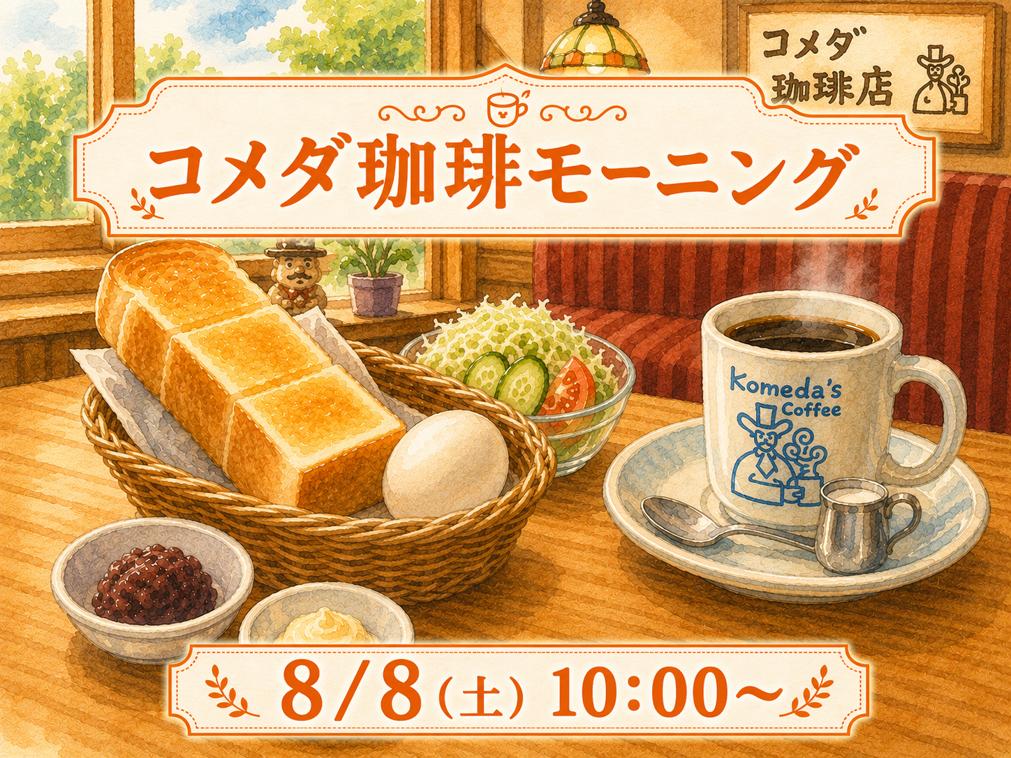 コメダ珈琲モーニング☕️‪🔆‬