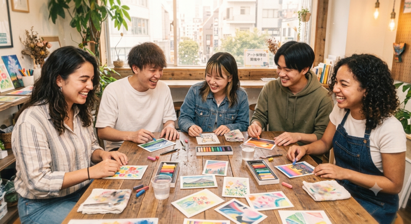 【渋谷】パステルアート体験🎨初心者・おひとり様歓迎！手ぶらで2時間ゆるっと絵を描こう