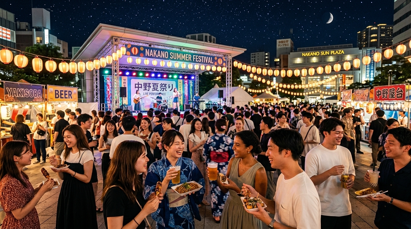【8/1(土)開催】夏の風物詩！屋台と盆踊りを満喫する中野駅前大盆踊り🏮🍻【同世代/初心者歓迎】