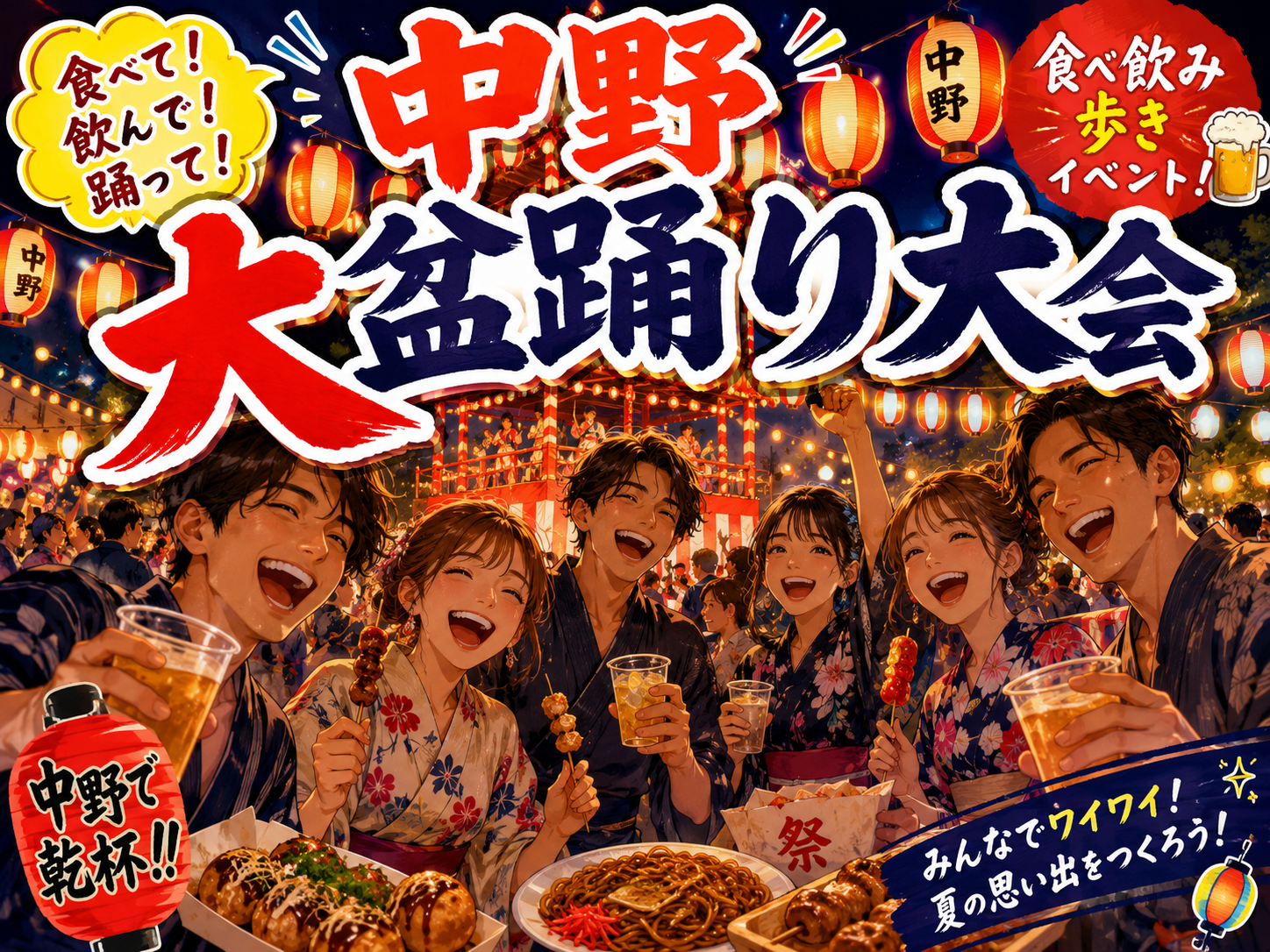 大盆踊り大会で、乾杯しようぜ！＠中野🍻