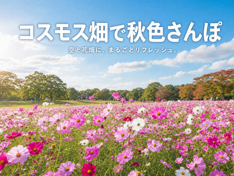 【花畑でリフレッシュ】昭和記念公園コスモスさんぽ🌼秋色ピクニック