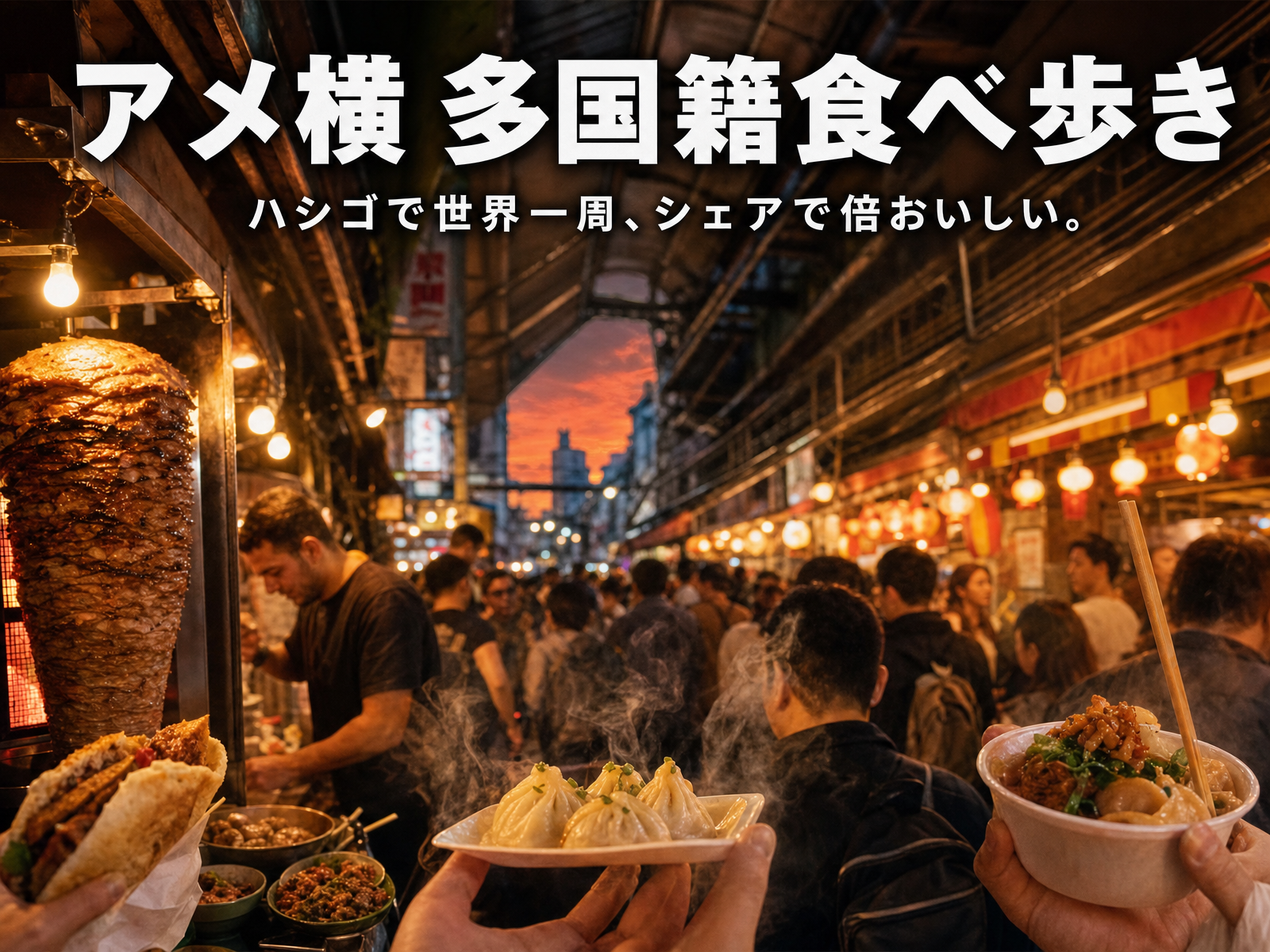 【食欲の秋】アメ横&ガード下 多国籍食べ歩きツアー🥟ハシゴで世界一周