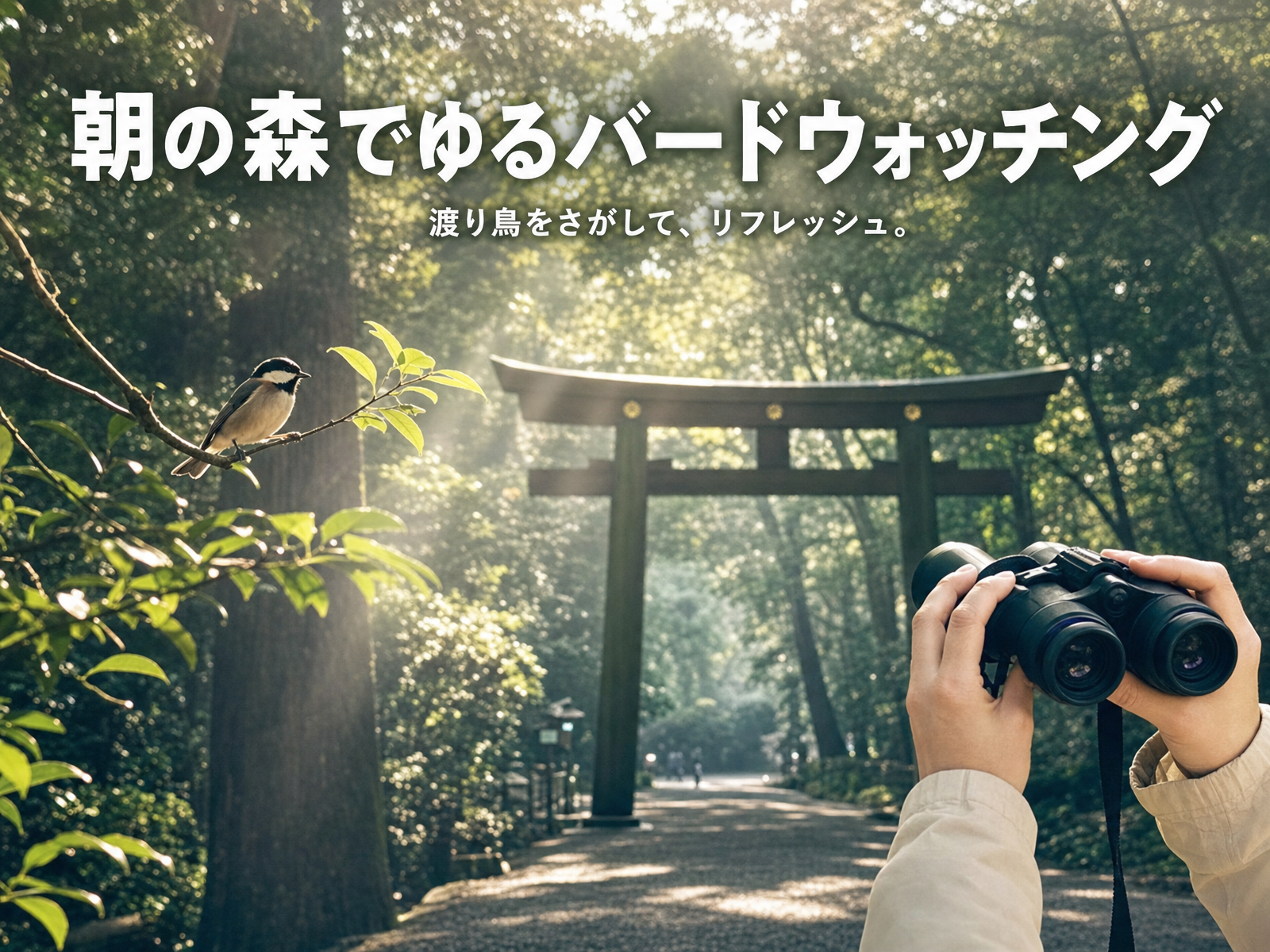 【秋の渡り鳥】明治神宮の森でゆるバードウォッチング🦜朝の森リフレッシュさんぽ