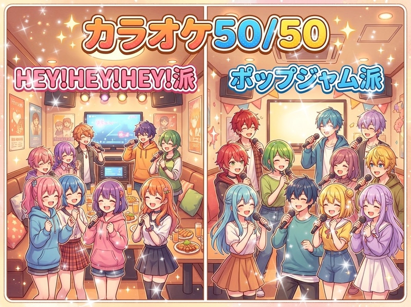 【ミュートマ派女性主催】カラオケ50/50♡HEYorジャム♡なんと！金曜夜3時間＋30分大ボリューム☆歌い足りない無し