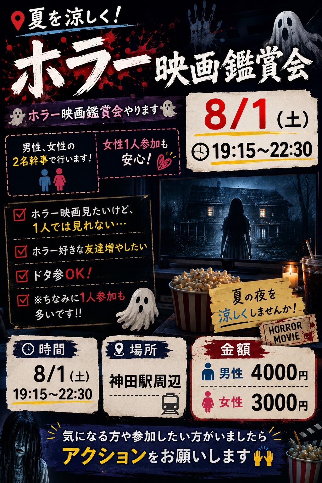 【📍夏を涼しく！ホラー映画鑑賞会】