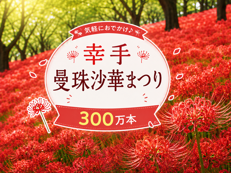 300万本の曼殊沙華の織り成す赤色の絶景を見に行こう！
