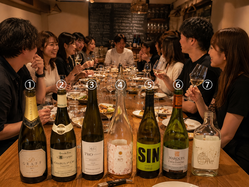 【東京】8/9ワインペアリング会
〜ソムリエ解説で楽しむ7種類(フード付)