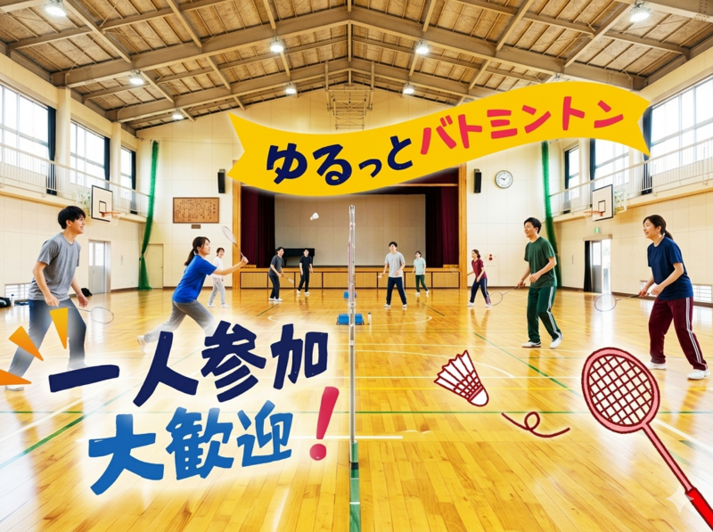 【初心者歓迎】9/26(土)18時〜代々木で『エンジョイバドミントン🏸』試合中心のゆる交流イベント！お一人様大歓迎♪