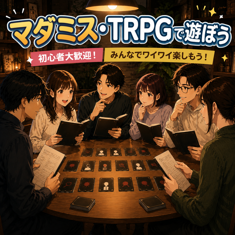 【9/27日曜13:00~17:00・茅場町】初心者〜経験者歓迎🎩マダミス・TRPG会【前日ｷｬﾝｾﾙ返金OK】