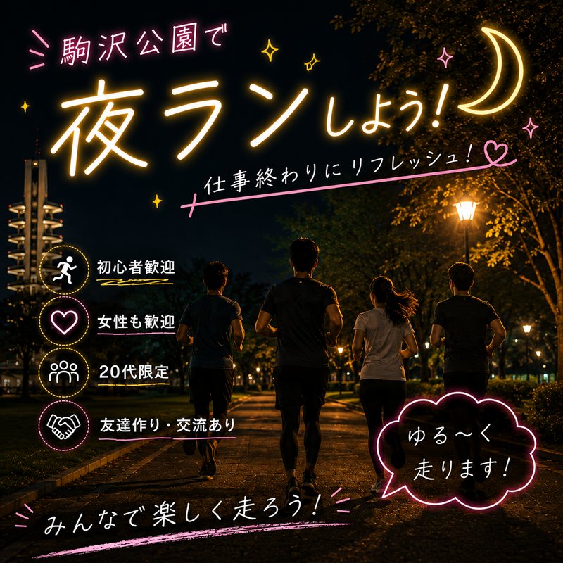 【8/6開催】駒沢オリンピック公園🏃‍♂️20代限定！初夏のリフレッシュ軽ラン