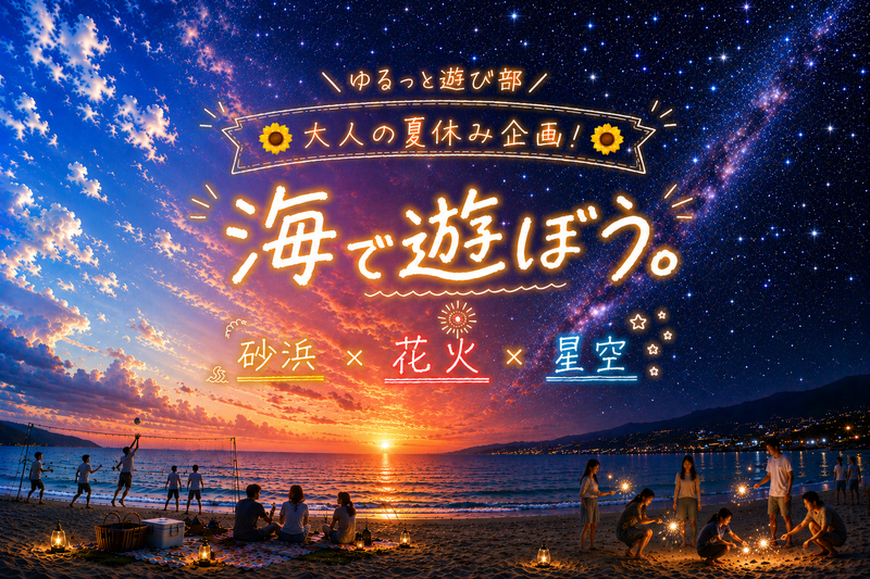 🌻男女主催🌼【🌊海で遊ぼう！🏖️砂浜×花火×星空🎇】