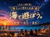 🌻男女主催🌼【🌊海で遊ぼう！🏖️砂浜×花火×星空🎇】