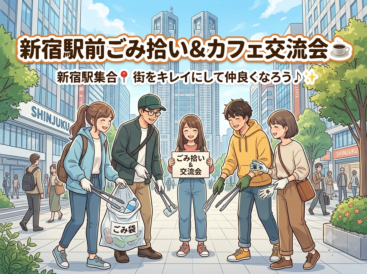 【20代限定・無料】新宿ごみ拾い＆交流会🧹