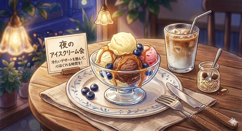 🌙夜にちょっといい時間（少人数・初参加OK）8/10　アイス🍨