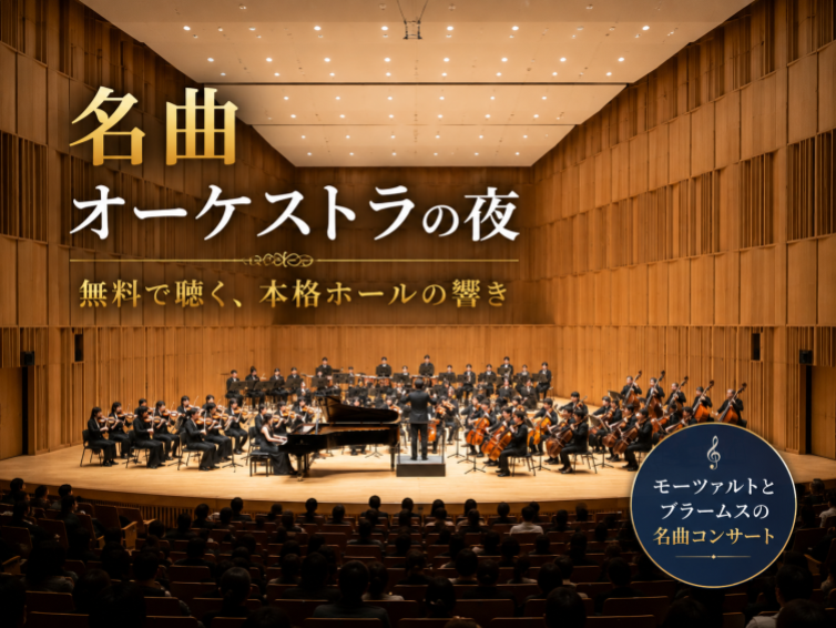 《初めての人歓迎》モーツァルト×ブラームスを本格ホールで体感！名曲オーケストラを聴いてみよう