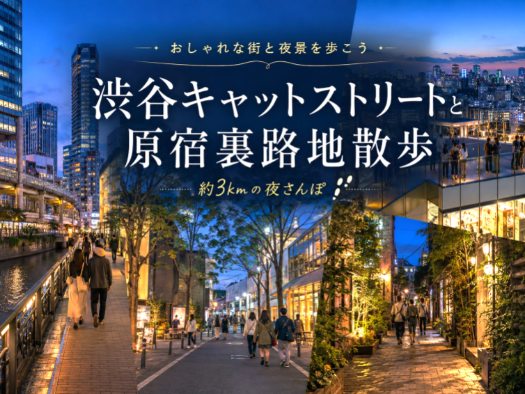 渋谷キャットストリートと原宿裏路地散歩と夜景を楽しもう！