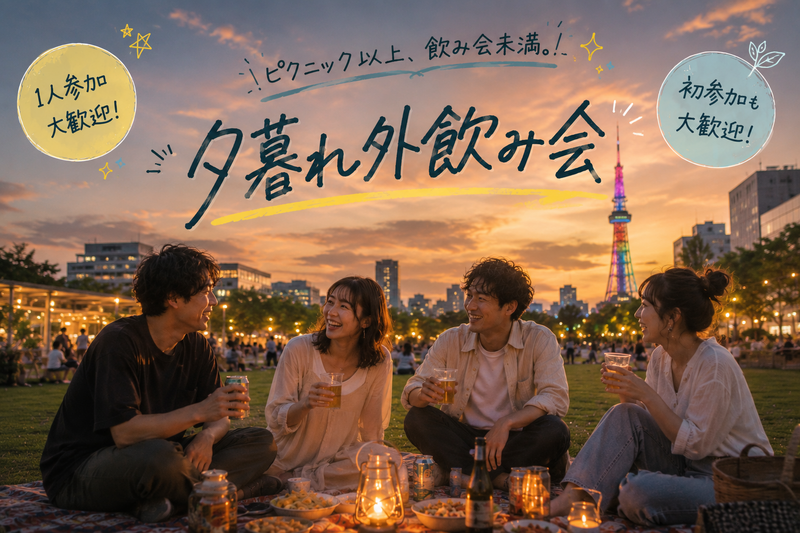 🌇🍻☘️ゆる飲み！久屋大通りパークで乾杯しようの会🍀🍻🌇
9月19日(土)19時〜