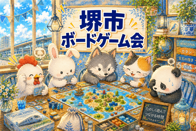 🍀【堺市】少人数だから、ゆったり楽しめるボードゲーム会☕1人参加も多い会です◎