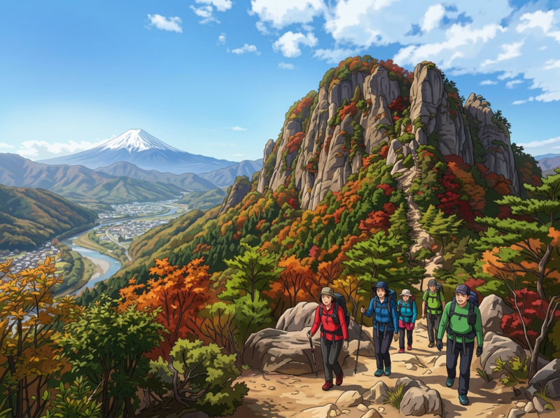 スリルを感じる岩場にチャレンジ！岩殿山トレッキング🪨