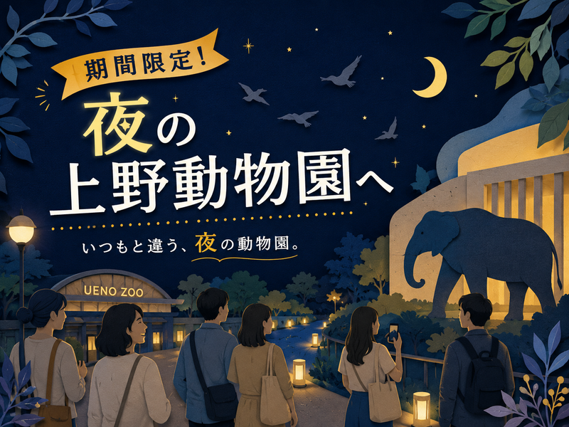 秋の特別イベント「秋の夜の動物園」で、昼間とは違う動物をみんなで観察しよう！