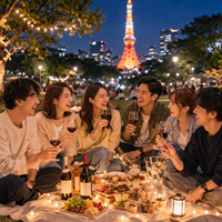 【当日参加歓迎】夜風が気持ちいい芝公園で、ワイン片手にナイトピクニックしませんか？🍷🌙