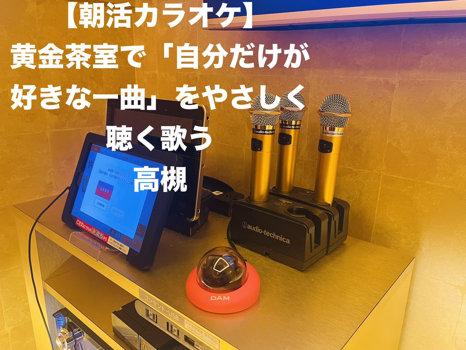 【朝活カラオケ1000円/2h】黄金茶室で「自分だけが好きな一曲」をやさしく聴く歌う｜高槻　和菓子抹茶付き！