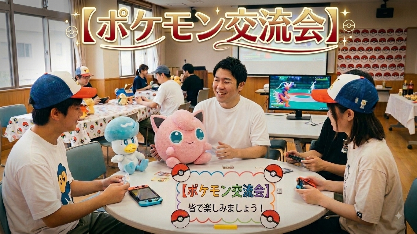 【町田】08/22(土)14時〜 ポケモン交流会！一緒にポケモンを楽しもう！【初心者歓迎】