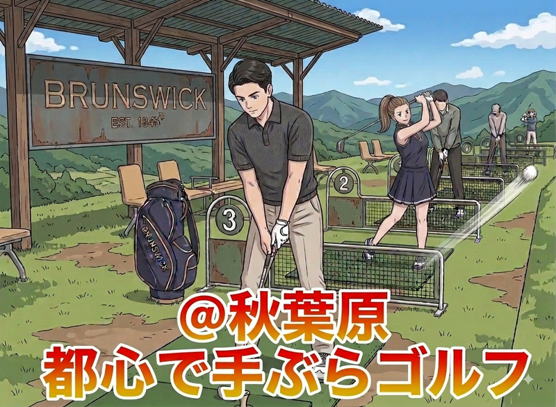 8/28 手ぶらOK！平日夜に秋葉原駅でゴルフ打ちっぱなし🏌️