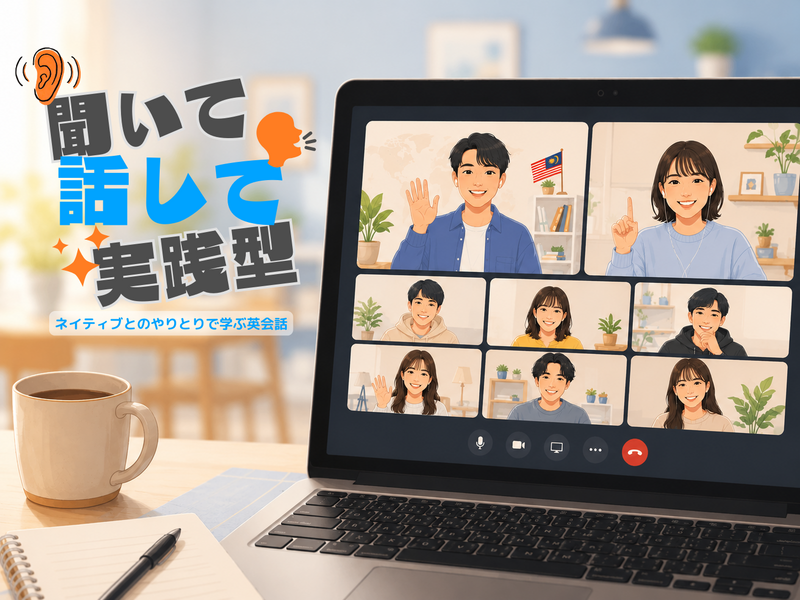 【オンライン英会話🗣️】聞いて話して、実践型！ネイティブとのやりとりで学ぶ英会話🌿