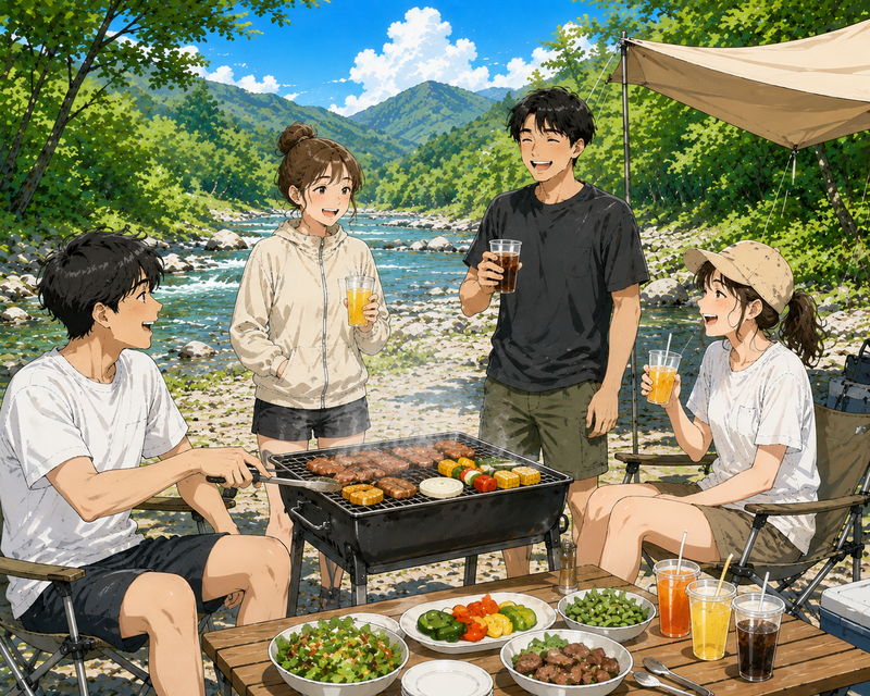 【9/5開催】🥩BBQ×🏕テントサウナ×🏞川遊び@摂津峡　夏のロスタイム延長企画☀️⛱️