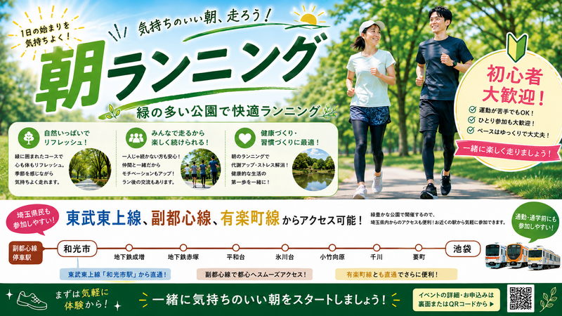 【早朝ランニング🏃@上板橋・氷川台】体力づくりのために一緒に走りましょう！！😄