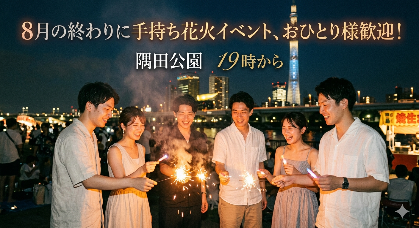 手持ち花火を久々にやりたい！！