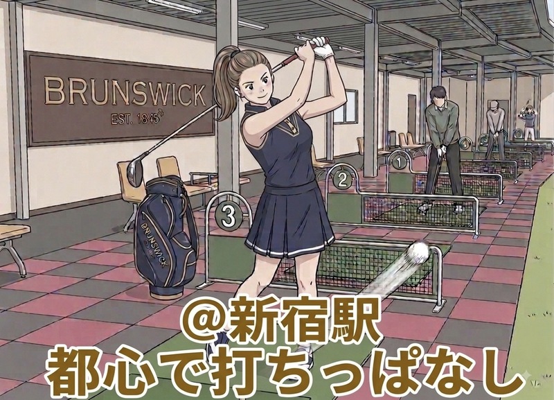 9/2 手ぶらOK！平日夜に新宿駅でゴルフ打ちっぱなし🏌️