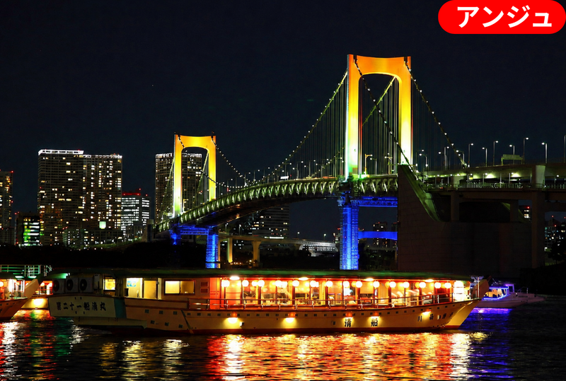🚢お台場夜景をめぐる屋形船✨鉄板焼き＆飲み放題♪秋の船上交流会🍻40代～50代中盤