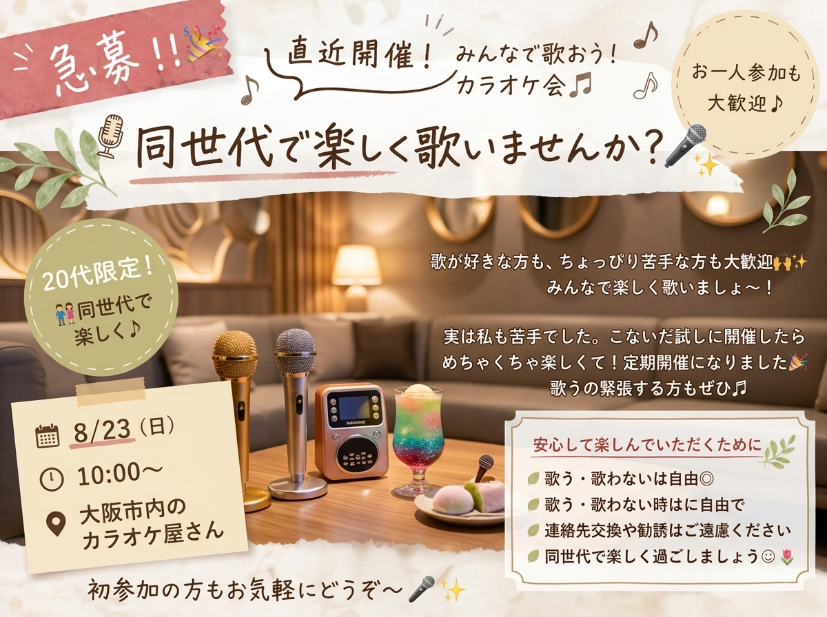 🎤みんなで歌おう！カラオケ会🎵🎉