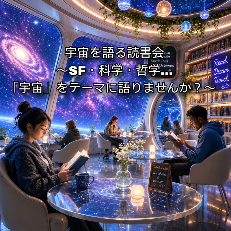 【渋谷カフェ開催☕️ | 宇宙を語る読書会🚀〜SF・科学・哲学…「宇宙」をテーマに語りませんか？〜】