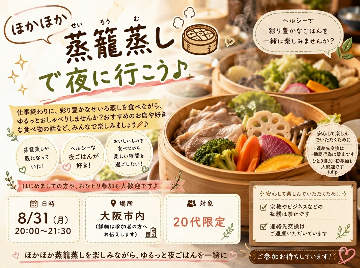 🥢 ほかほかせいろで夜ごはん♪