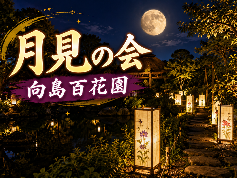 行灯ゆらめく秋の夜へ！向島百花園「月見の会」🌕