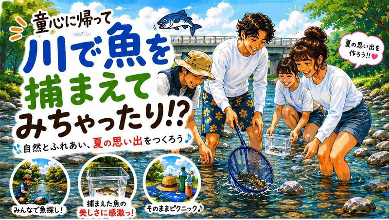童心に帰って川で魚を捕まえてみちゃったり!？