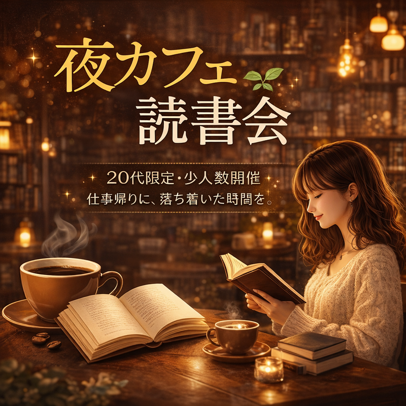 📚 本が好きな20代で集まろう！読書好きカフェ会☕️